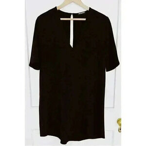 American Apparel Black Dress with long Keyhole Back